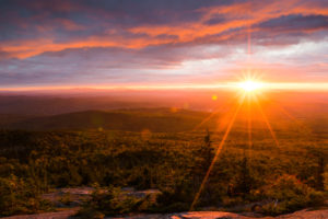 Photo of a Scenic Overlook at Sunset