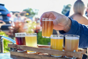 Photo of a Beer Flight During a Vermont Brewery Tour.