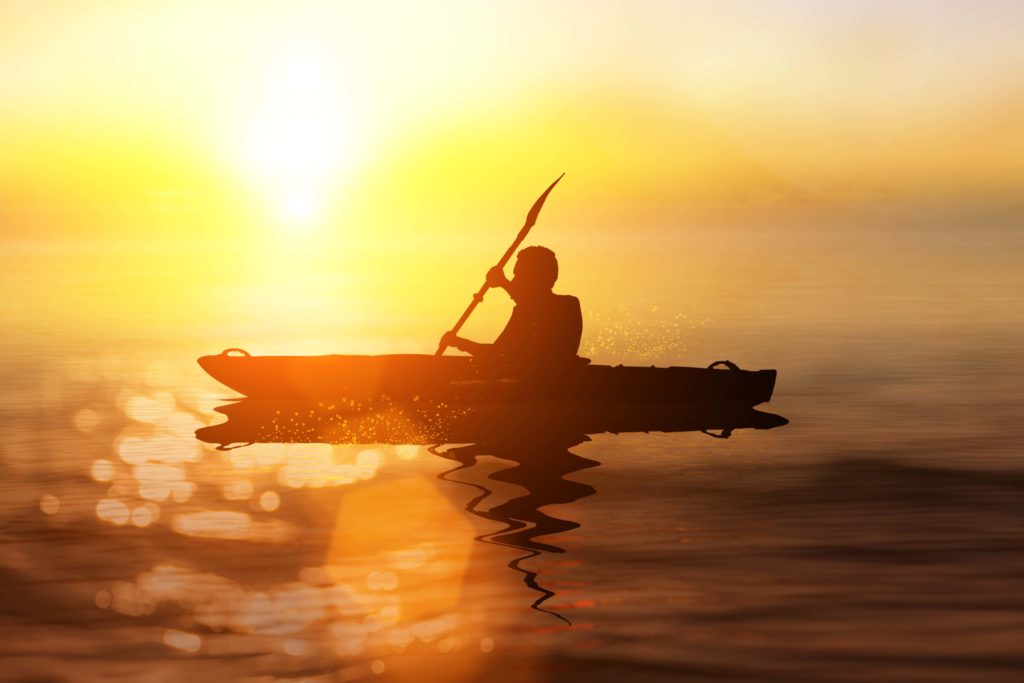 A person Kayaking the Connecticut River.