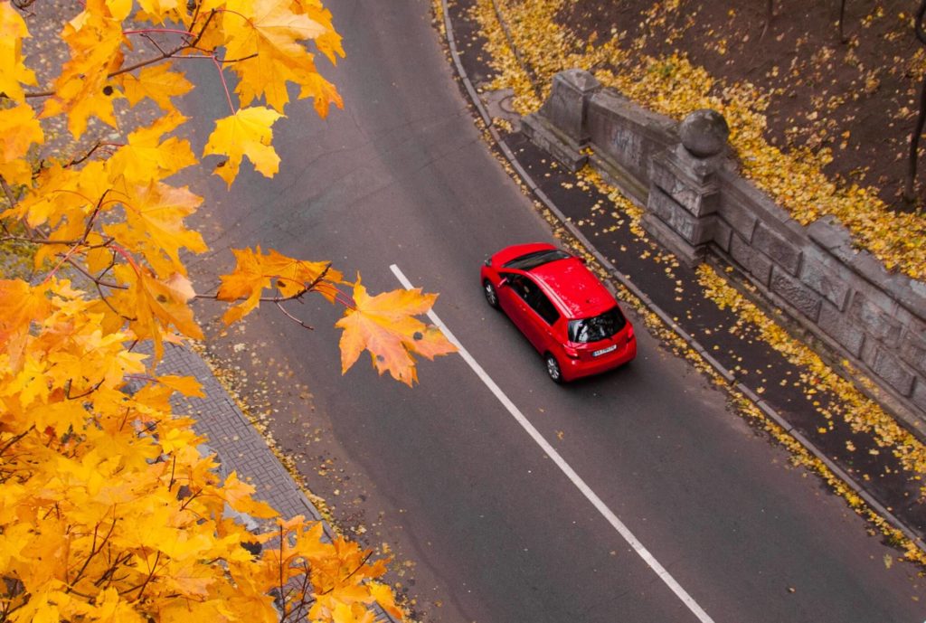 Car on a Vermont Nature drive.