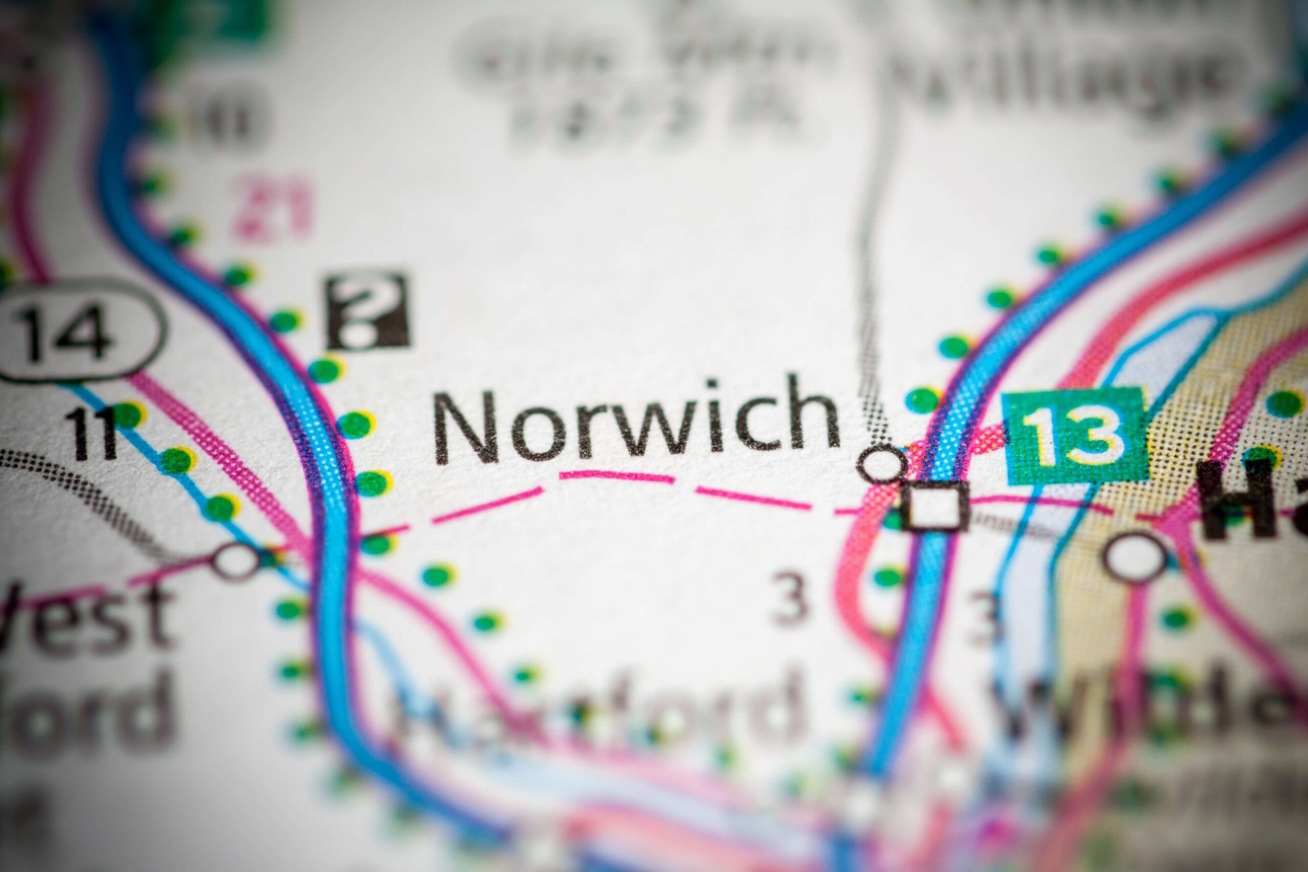 A map of things to do in Norwich, VT.